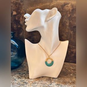 Gold Turquoise Necklace Pendant